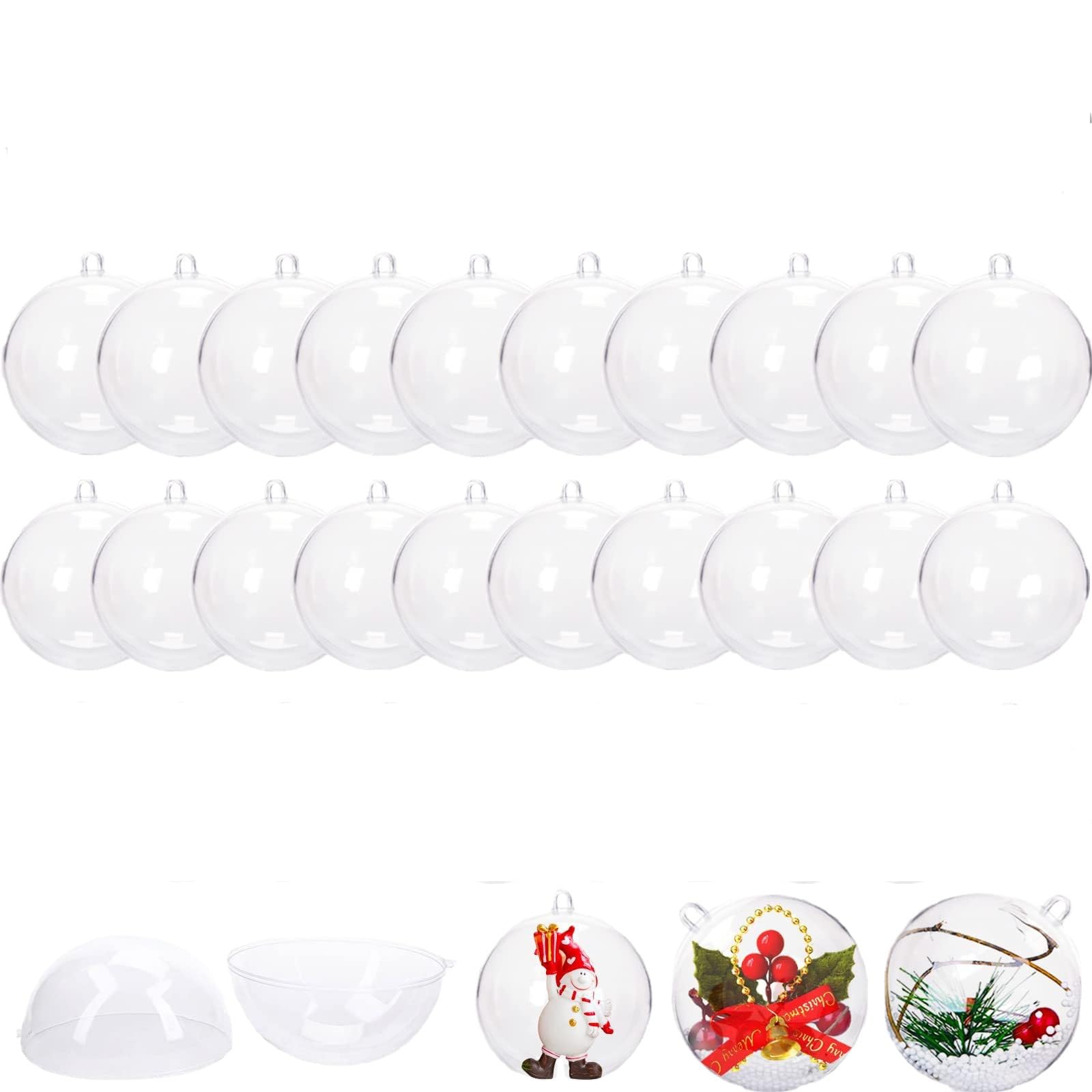 クリスマスボール 透明 デコレーションボール オーナメント 装飾 20個 Amazon.co.jp: クリアクリスマスボール - 透明なクリスマス